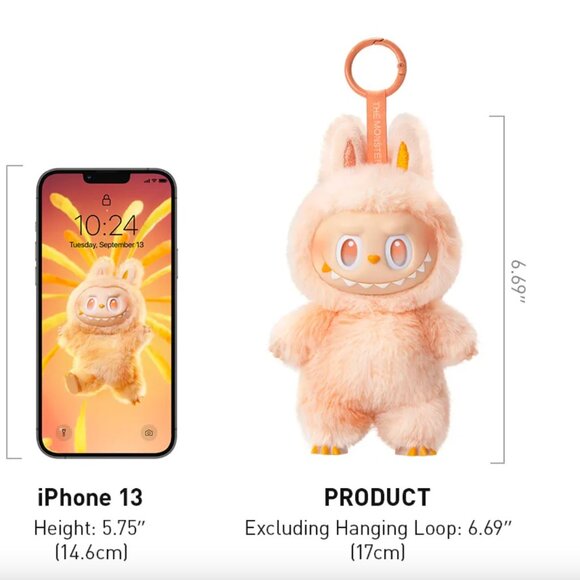 Authentic Pop Mart Monsters Big Into Energy Labubu Plush Pendant Serenity SEALED - Picture 7 of 11